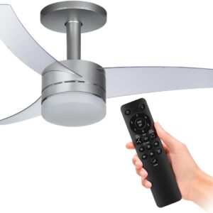 Ventilador de Teto Arno Ultimate Bivolt Prata VX15, 150W, Controle Remoto, 6 Velocidades, 4 Funções e Iluminação para 2 Lâmpadas